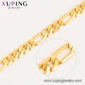 45216 Xuping estilo simples joyeria pesado 24 k banhado a ouro colar